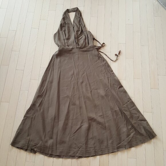 ZARA ! Linen blend halter neck midi dress  ( M) - Picture 2 of 9